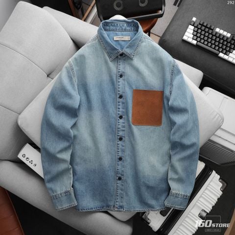 Áo Sơ Mi Nam ICONDENIM Heat-Embossed Nubuck Pocket