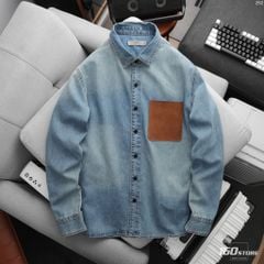 Áo Sơ Mi Nam ICONDENIM Heat-Embossed Nubuck Pocket