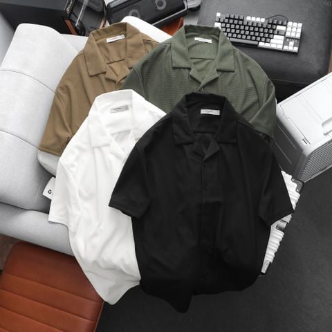 Áo Sơ Mi Cuban Nam ICONDENIM Waffle Air Comfort