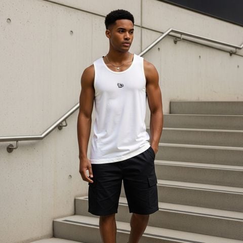 Áo Tank Top Nam Sticker ID Form Regular