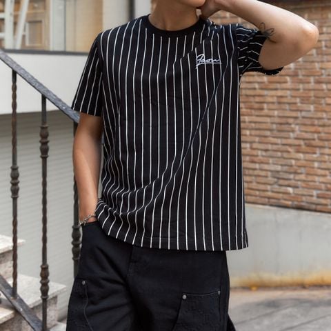 Áo Thun Nam ICONDENIM Vertical Stripe With Logo