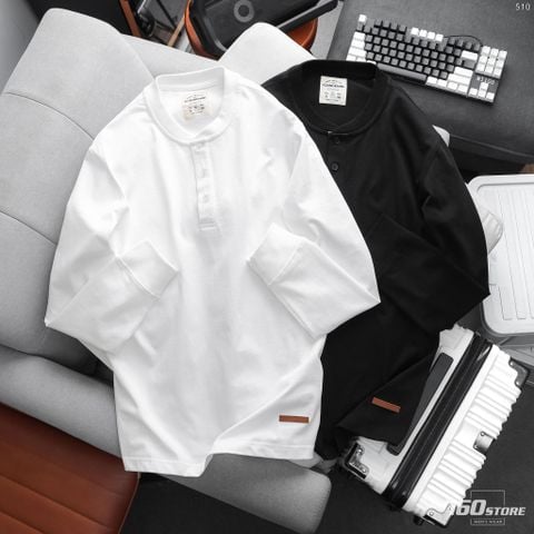 Áo Thun Nam Tay Dài ICONDENIM Vintage Henley With Leather Detail