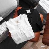 Áo Thun Nam Tay Dài ICONDENIM Vintage Henley With Leather Detail