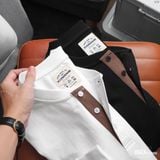 Áo Thun Nam Tay Dài ICONDENIM Vintage Henley With Leather Detail