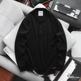 Áo Thun Nam Tay Dài ICONDENIM Vintage Henley With Leather Detail