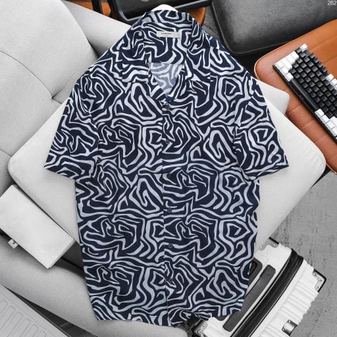 Áo Sơ Mi Cuban Nam ICONDENIM Abstract Twists