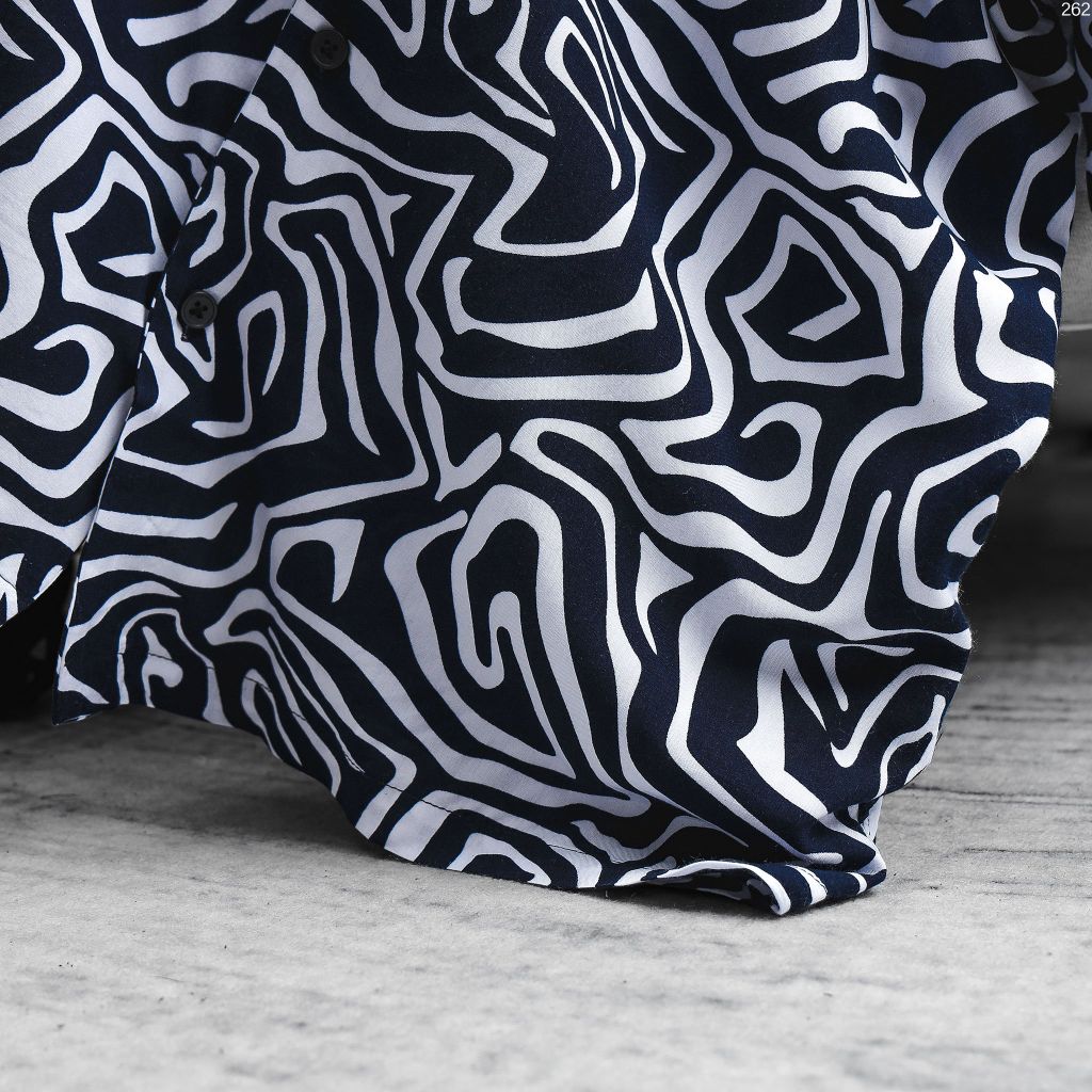 Áo Sơ Mi Cuban Nam ICONDENIM Abstract Twists