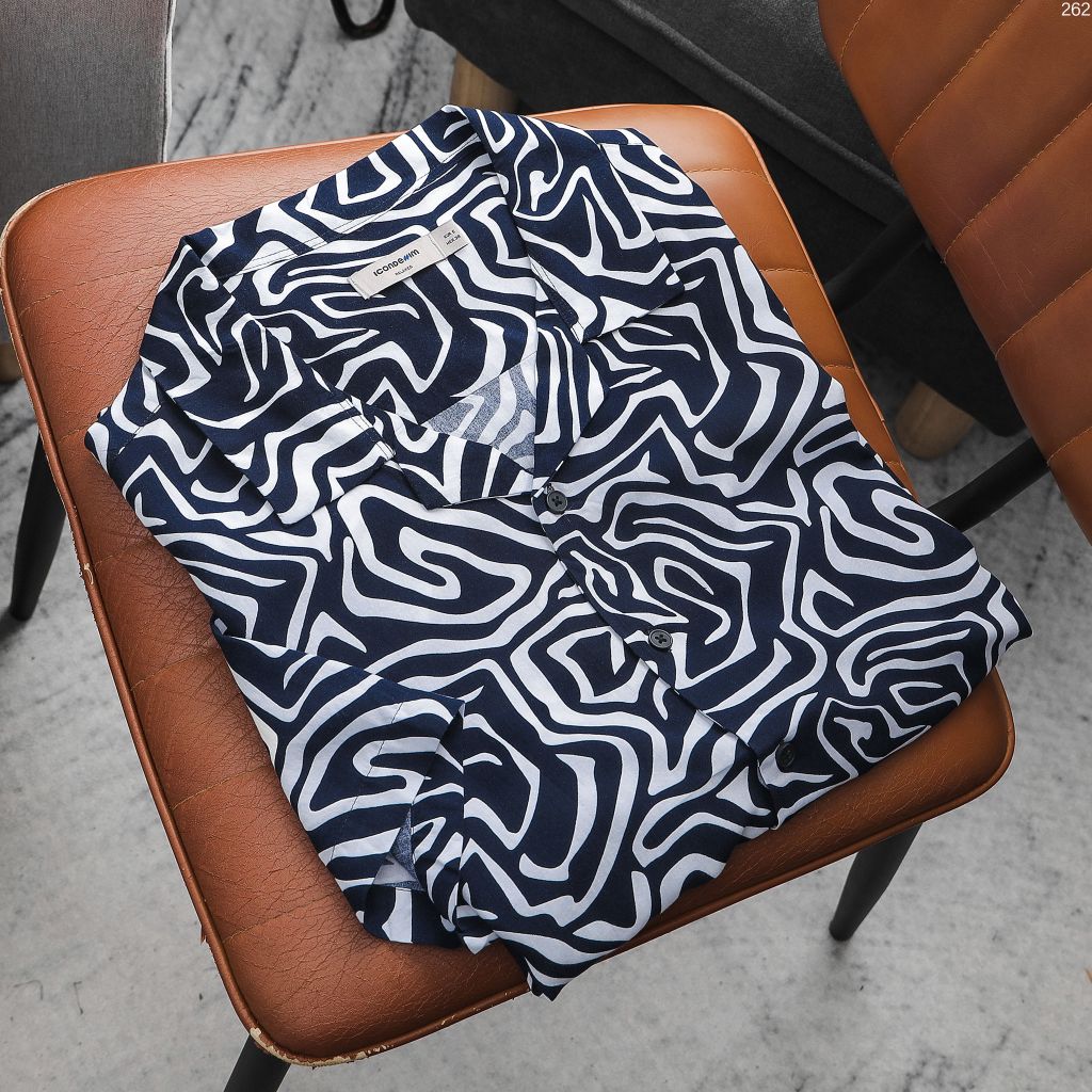 Áo Sơ Mi Cuban Nam ICONDENIM Abstract Twists