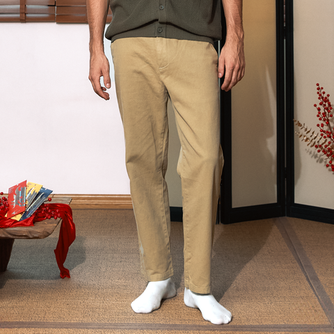 Quần Kaki Nam ICONDENIM Basic Straight Fit