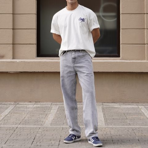 Quần Jean Nam Dirt Wash Form Baggy