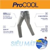 Quần Jean Nam ProCool ICONDENIM Bright Sky Blue – Form Slim