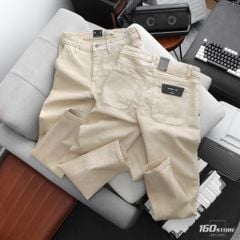 Quần Jean Nam ICONDENIM Beige Basic Straight