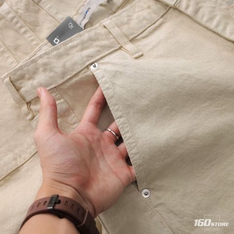 Quần Jean Nam ICONDENIM Beige Basic Straight