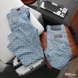 Quần Jean Nam ICONDENIM Checkered Jacquard Straight