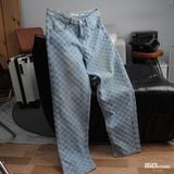 Quần Jean Nam ICONDENIM Checkered Jacquard Straight