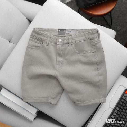 Quần Short Denim Nam ICONDENIM - Basic 5-Pocket Ripped Wash