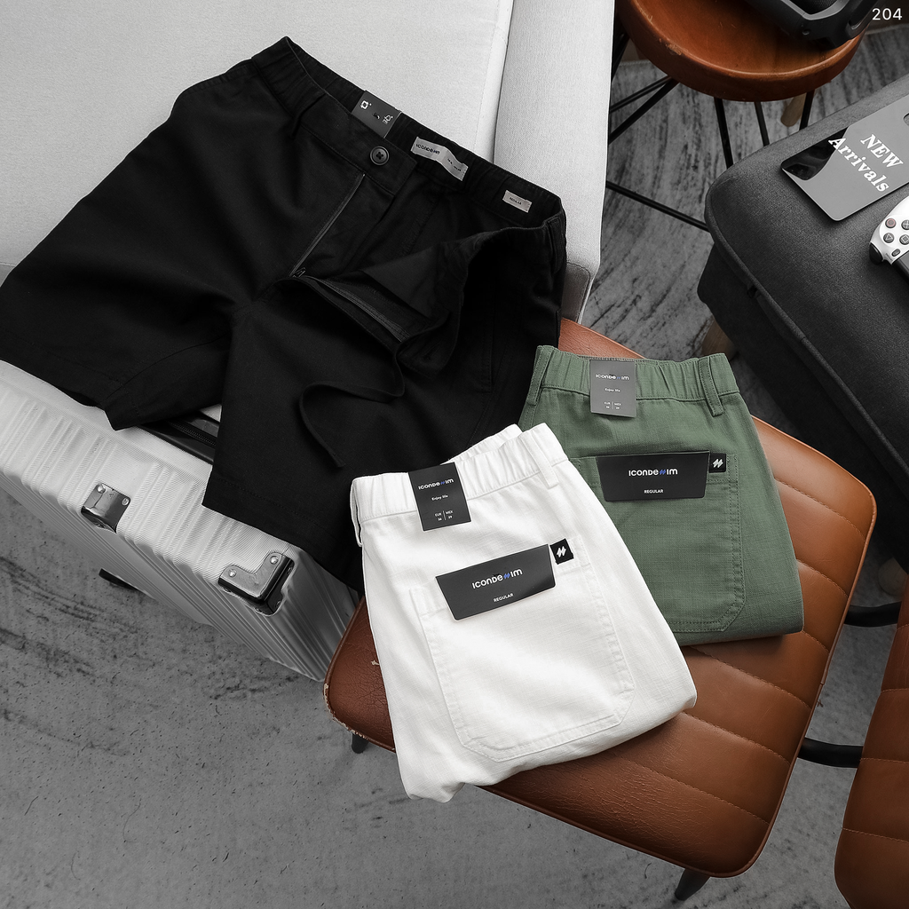 Quần Short Nam ICONDENIM Linen Surface Cotton
