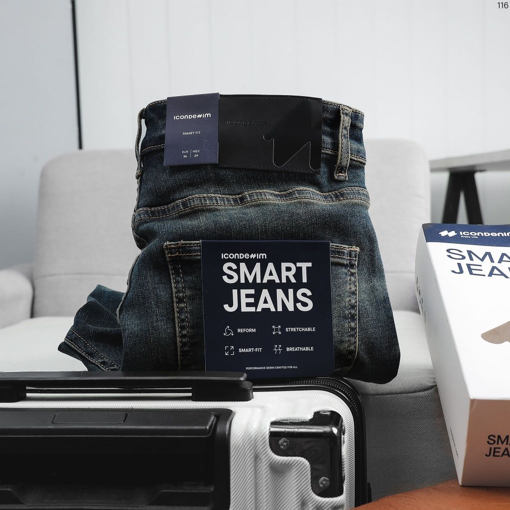 Quần Smart Jeans™ Nam ICONDENIM Org-Blue Faded Wash