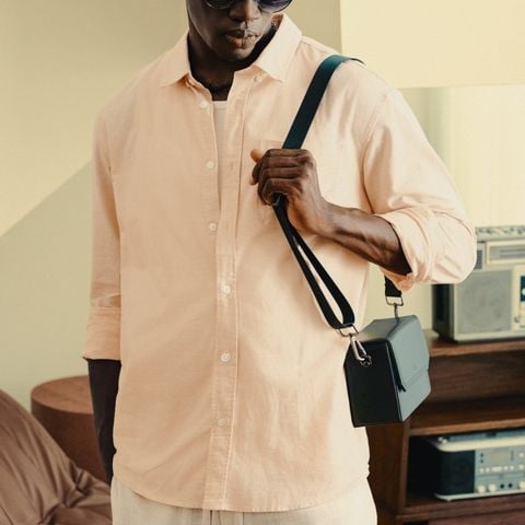 Áo Sơ mi Nam Tay Dài ICONDENIM Linen Collection Trắng - Be - Xanh -Cam