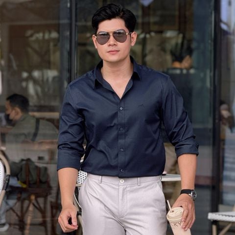 Áo Sơ Mi Nam Tay Dài ICONDENIM Elegant Stripe Harmony– Form Slim