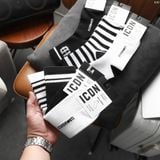 Vớ Mid-Crew Nam ICONDENIM – Black & White Collection