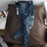 Quần Jeans ICONDENIM Skinny Dark Blue Heavy Rips