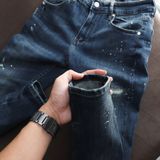 Quần Jean Nam ICONDENIM Skinny Dark Blue Heavy Rips