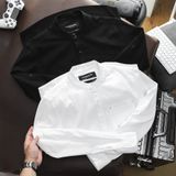 Áo Sơ Mi ICONDENIM Cotton Linen Henley Long-Sleeve Casual Shirts