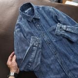 Áo Sơmi Denim Wash ICONDENIM Vertical Stripes Blue