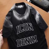 Áo Thun Premium Cotton Acid Wash Embroider Letters