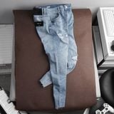 Quần Jeans ICONDENIM Skinny Blue Wash x Ripped