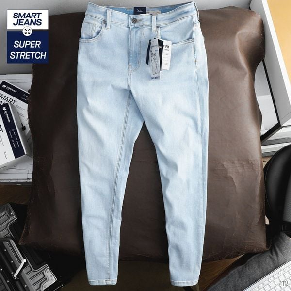 Quần Smart Jean ICONDENIM Light Blue Smart Fit