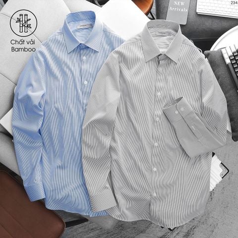 Áo Sơ mi Bamboo Nam ICONDENIM Vertical Striped for Office