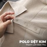 Áo Polo Len Nam ICONDENIM Minimalist DarkStriped Knit