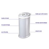  Thùng xử lý tã cho bé Ubbi diaper pail, Gray Chevron 