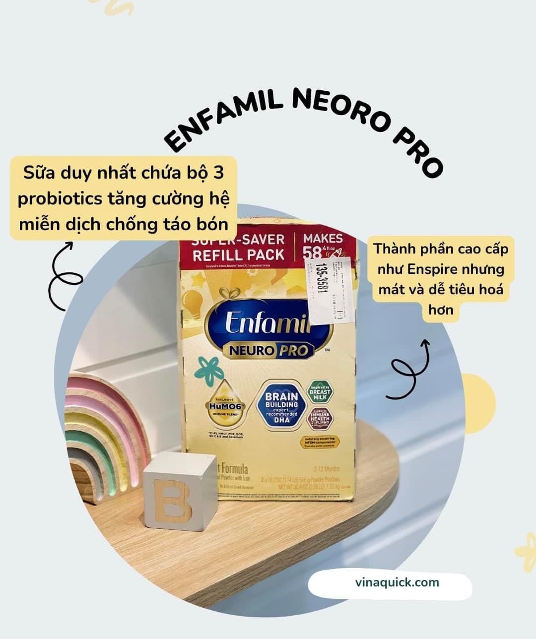  Sữa Enfamil Neuropro Infant Fomula Cho Bé 0 - 12 Tháng 