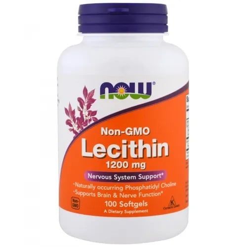  Viên Chống Tắc Tia Sữa Và Lợi Sữa NOW Non-GMO Lecithin 1200 mg, 100 Viên 