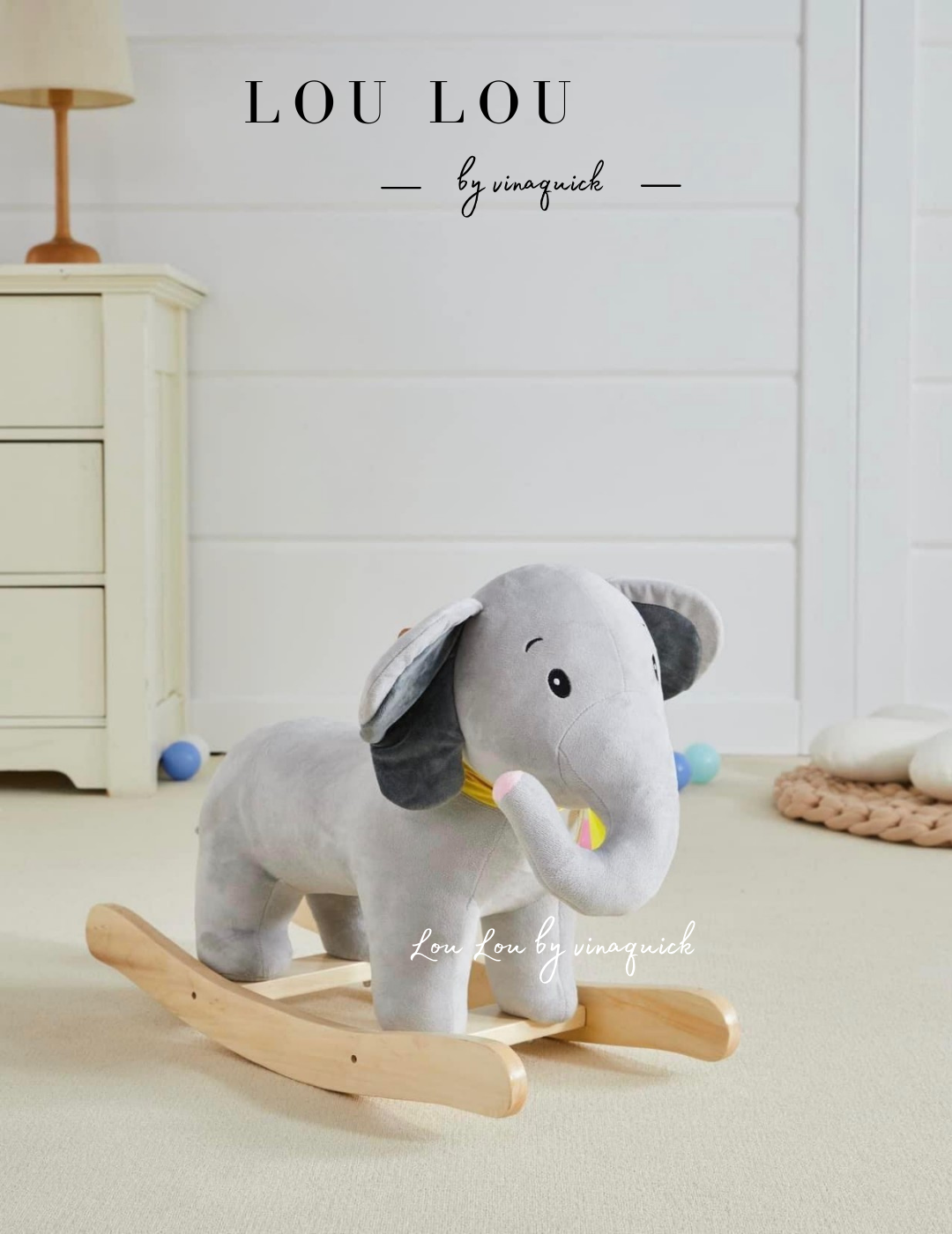  Đồ chơi bập bênh hình chú voi LouLou by Vinaquick 