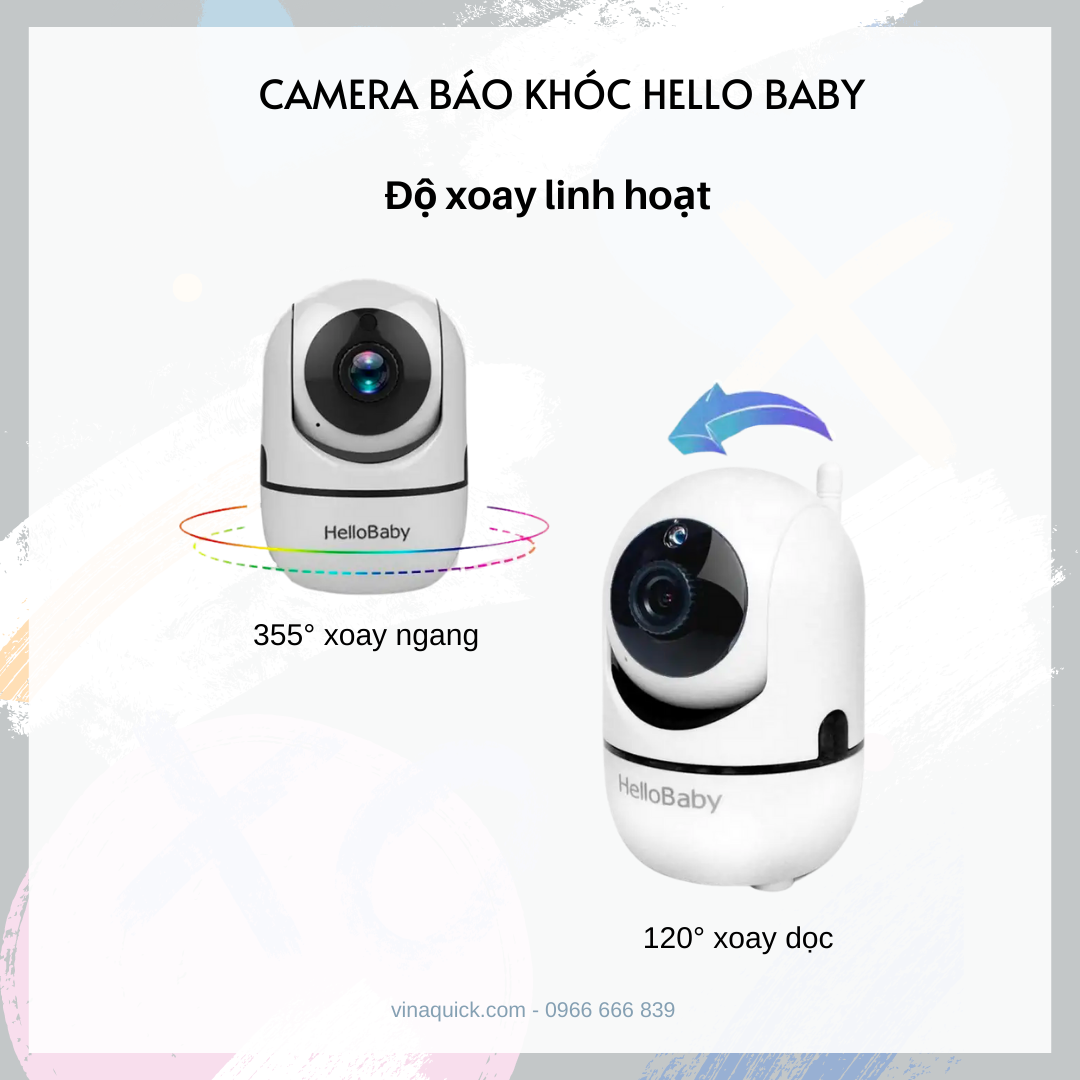  Camera theo dõi - báo khóc HelloBaby HB6550 (5 inch) 