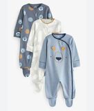  Set 3 Bộ Baby Sleepsuits Cho Bé Trai In Họa Tiết Next Uk 