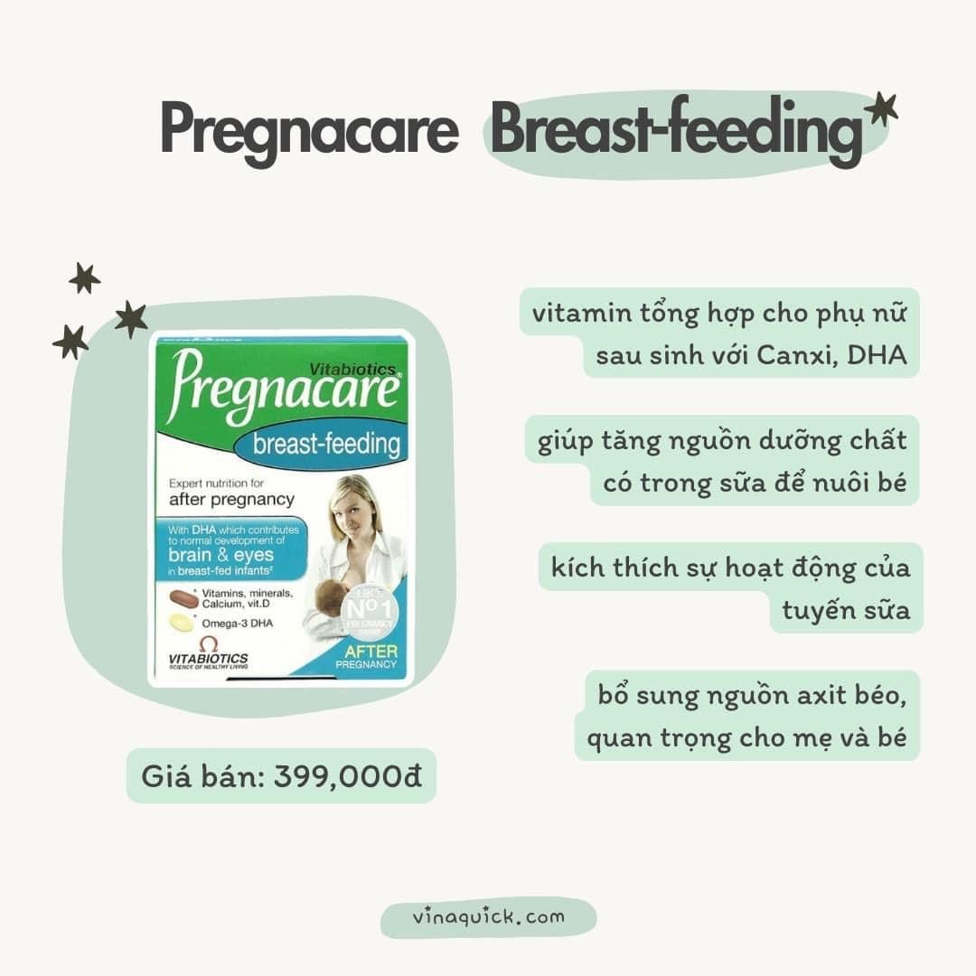  Vitamin Tổng Hợp Cho Mẹ Bầu Sau Sinh Pregnacare Breast - Feeding, 84 Viên 