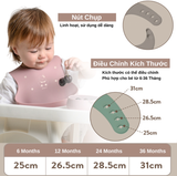  Yếm Ăn Dặm Họa Tiết Silicone Modui Cho Bé Từ 6M+ 