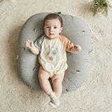  VỎ GỐI CHỐNG TRÀO NGƯỢC ROTOTO BEBE CHỮ C - GHI GẤU 