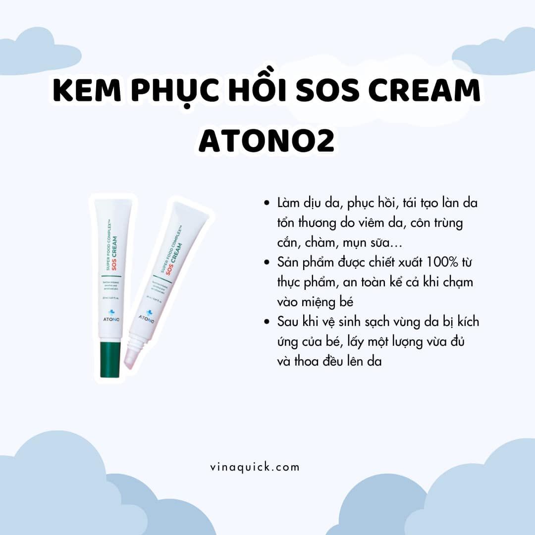  Kem Phục Hồi Chuyên Biệt Atono2 SOS Cream cho bé 20ml (0+) 