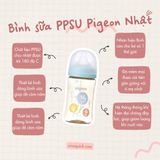  Bình Sữa Pigeon Nội Địa PPSU Plus WN3 In Hình Động Vật 240ml 