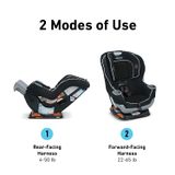  Ghế ngồi ô tô GRACO EXTEND2FIT 2-in-1 CONVERTIBLE CAR SEAT - GOTHAM 