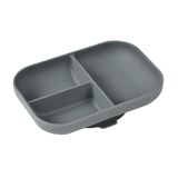  Khay ăn dặm chia ngăn silicone Beaba - màu Mineral Grey 