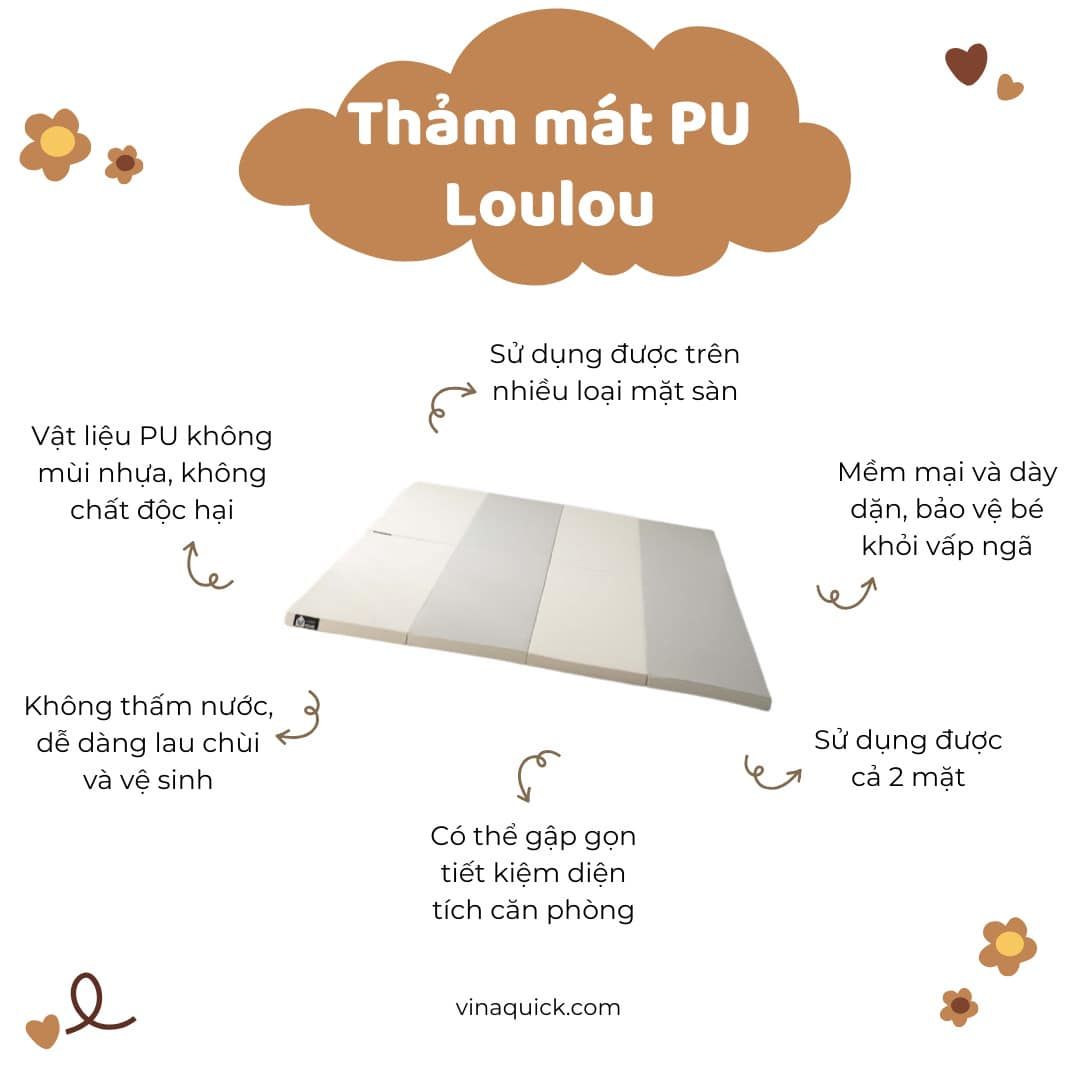  THẢM MÁT PU GẤP GỌN LOULOU BY VINAQUICK 