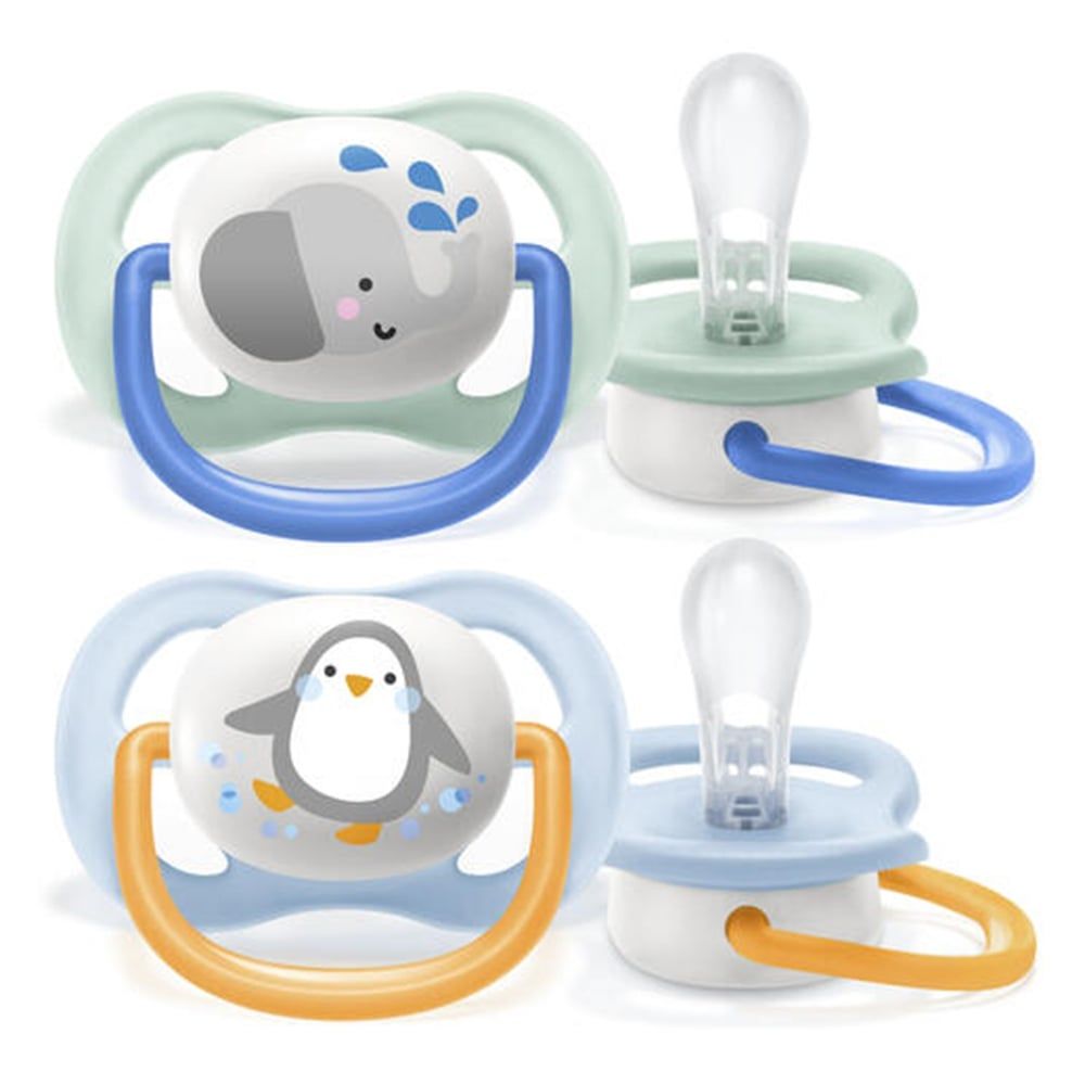  Set 2 Ti Giả Philips Avent Thông Khí Ultra Air Animal 0-6 Tháng 