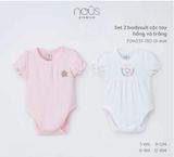  Set 2 BodySuit Cộc Tay Nous Hồng và Trắng 